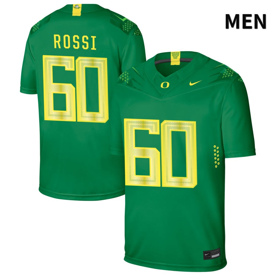 Oregon Ducks Men's #60 Kanen Rossi Football College Authentic Green NIL 2022 Nike Jersey FCE22O2L